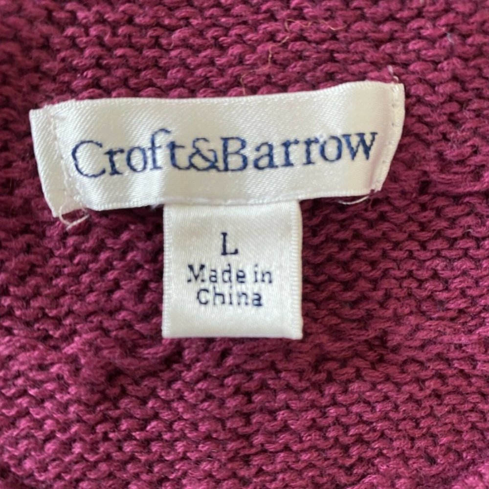 ⛔️SOLD⛔️ CROFT & BARROW Cable Knit Sweater Sz XL - Picture 9 of 13